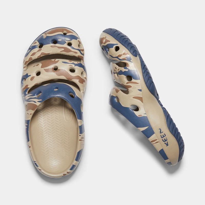 Keen Yogui Arts Mens Sandals Khaki/Blue Online Sale (5326-OIDBT)